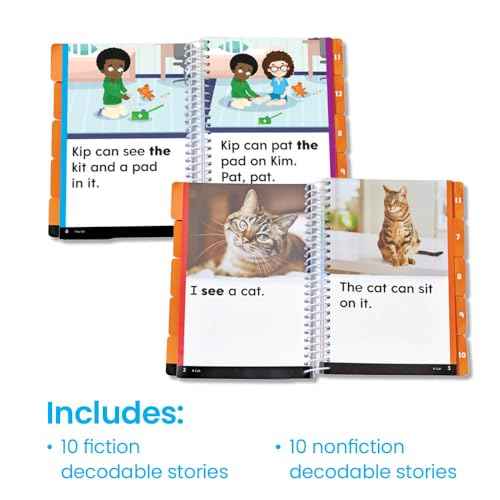 hand2mind Guided Phonics + Beyond Decodable Books Unit 2, CVC Books for Beginning Readers, Science of Reading Classroom Materials, Learn to Read Leveled Readers, Preschool Curriculum for Teachers