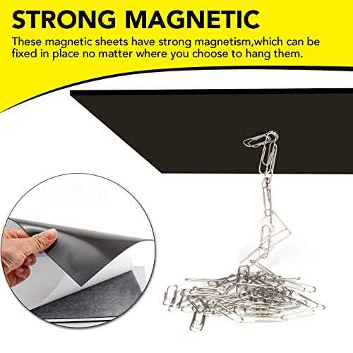 DIYMAG Magnetic Adhesive Sheets, 4" x 6" 10 Pack Cuttable Magnets Flexible Magnet Sheets with Adhesive for Crafts Photos Classroom Decorations Easy Peel and Stickers for Planning and Organization