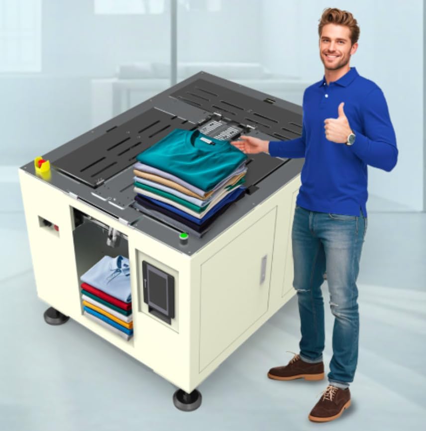 Skiennix Semi-Automatic Clothes Folding Machine - Efficient T-Shirt Folder & Stacker | Compact Design