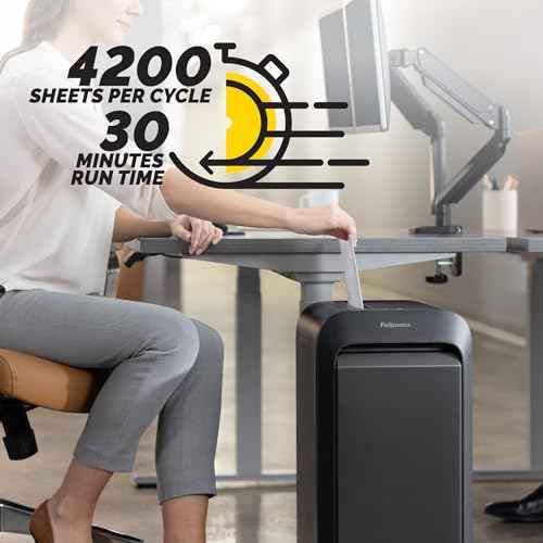 Fellowes Mfg Co. 5015401 Powershred LX220 20 Manual Sheet Capacity Micro-Cut Shredder - Black