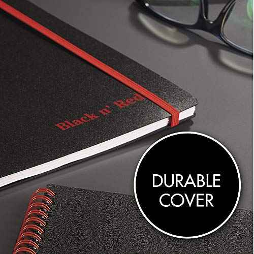 Black n' Red Notebooks, Twin Wire, Poly Cover, 11-3/4¡± x 8-1/4¡±, Large, 70 Ruled Sheets, 2-Pack (73399)