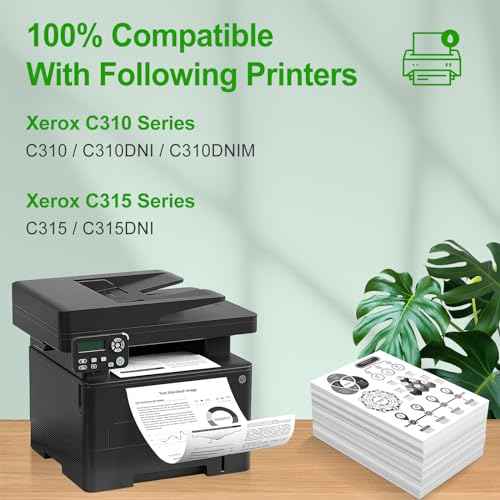Remanufactured C310 C315 Toner Cartridge Replacement Ink 006R04356 for Xerox C310 C315(1-Pack Black)