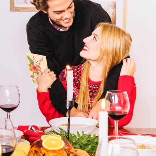 24 Pack Thanksgiving Cards with Envelopes, 4 x 6 in Bulk Thanksgiving Cards with Stickers, 6 Designs Thanks & Blessings Greeting Card Boxed for Fall Autumn Holiday Happy Harvest Party