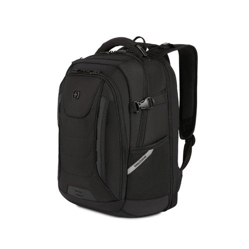 SwissGear Travel Tech Pro Laptop Backpack – Fits Laptops up to 16” – ScanSmart TSA-Friendly Backpack with Multiple Organizer Pockets – Black