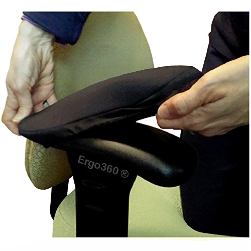 Ergo360 Soft Neoprene Armrest Covers 9"-10.5" Set of 2 — Cushions & Protectors, Made in USA