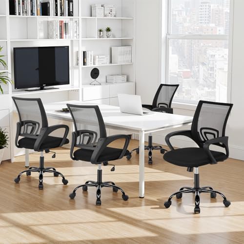Ergonomic Mesh Office Chair - Adjustable, Supportive Desk Chair for Home & Work, Black