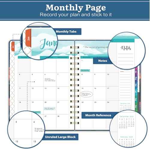 2026 Planner - Planner 2026 Weekly and Monthly, January 2026 - December 2026, 6.5" x 8.5", 2026 Planner Weekly and Monthly with Colorful Tabs, Back Pocket + Thick Paper
