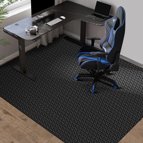 Office Chair Mat for Hard Floor, 50"x60" Large Computer Chair Mat, Unique Y-Shaped Pattern Floor Protector Rug for Rolling Chairs, Anti-Slip PVC Desk Floor Mat for Work, Home, Gaming