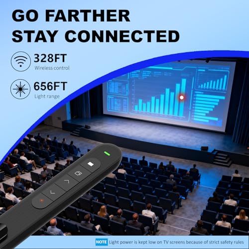 GUMENA Wireless Presentation Clicker for PowerPoint, Black / A