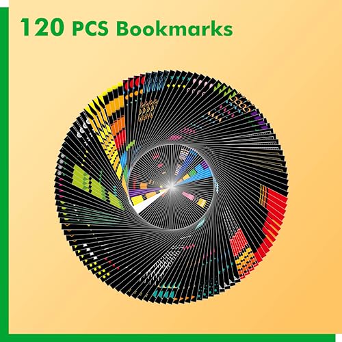 120 PCS Motivational Bookmarks, 30 Designs Double Sided Printing Paper Bookmarks Inspirational Book Markers with PET Film for Primary Middle High Reading Students, Book Lovers (2.4¡± x 6.1¡±)