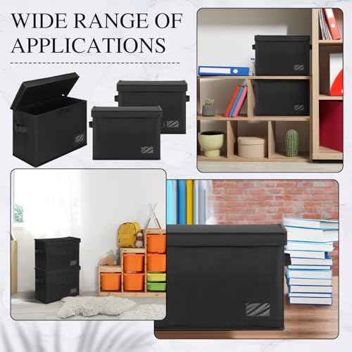 Lincia 4 Pack Comic Book Storage Boxes with 20 Book Dividers Collapsible Comic Box Case with Lid Moistureproof Dustproof Comic Short Box Holds 150-180 Comics Comics,15.4" x 7.5" x 11.4"