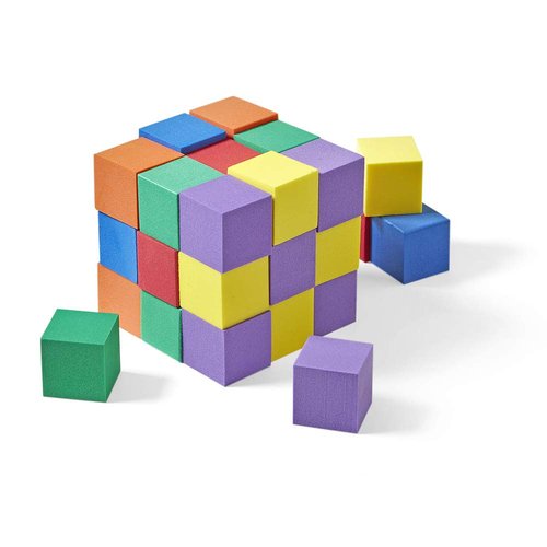 hand2mind Foam Counting Cubes - 1 Inch Math Manipulatives for Kids | 100 Pack for Preschool Crafts