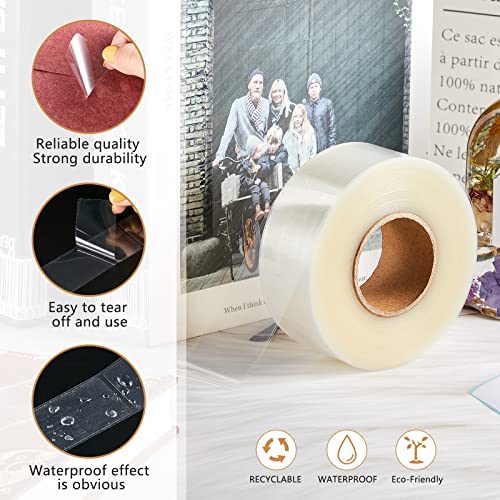 Zonon 5000 Pcs Clear Labels Label Protector Clear Stickers Wafer Seals Waterproof Labels for Protecting Barcodes, Numbers and Stickers (3.15 x 1.18 Inch,Rectangle)