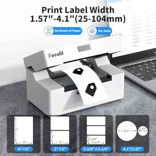 Bluetooth Shipping Thermal Label Printer, Portable 4¡¿6 Label Makers for Small Business,Compatible with Android¡¢iPhone¡¢Windows£¦Mac,Widely Used for Home£¦Small Businesses and Office