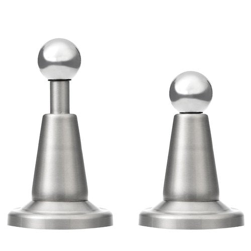 Lizavo DS-002 Stainless Steel Soft-Catch Magnetic Door Stop in Brushed Satin Nickel, Wall Mount (BSN 6 Pack)