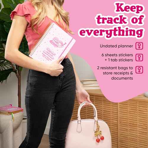 GIRL MATH Budget Planner and Monthly Bill Organizer ? Expense Tracker Notebook Budget Binder ? 12 Months Undated Monthly Budget Journal Spending Tracker ? Cute Girly Planner Budget Book (STARS COVER)