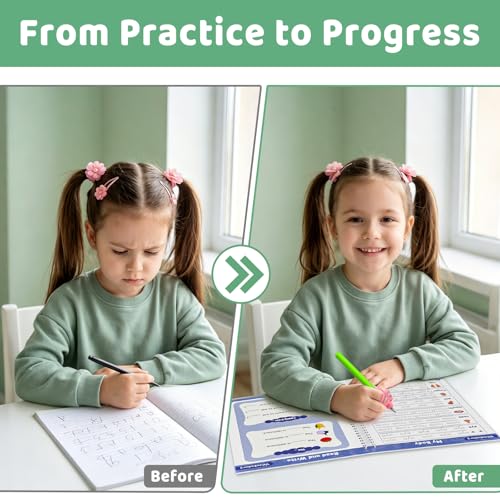 Loshuer 6-Pack Kids Reusable Grooved Writing Practice Books for Ages 3-8