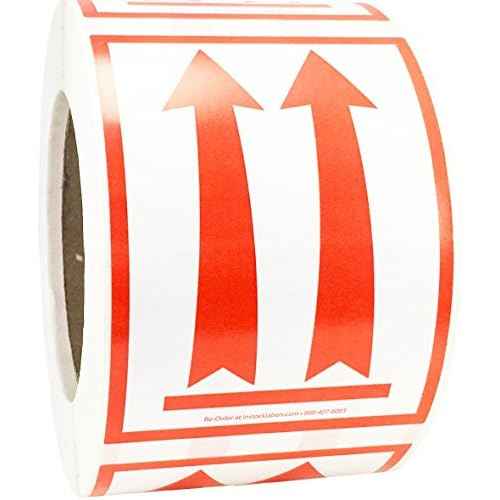 Air Specialty Red Arrows Up Labels 3 x 4 Inch 500 Adhesive Stickers