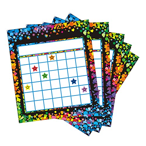 REGELETO 80 Pack Incentive Reward Charts for Classroom & Home with 2400 Star Stickers - Colorful Kids Behavior Tracking
