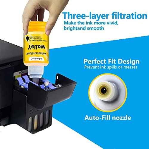 LCL Compatible 4x140ml T49M Autofill Sublimation Ink Replacement for SureColor F170 F570 Dye-Sublimation Printer (T49M1 T49M2 T49M3 T49M4 4-Pack)