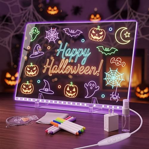 16in LED Light Up Drawing Board for Kids - RGB Color & Light Effects Gift