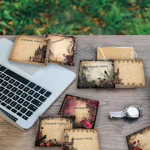 9 Pieces Gothic Style Sticky Notes Self-Adhesive Gothic Style Design Note Pads Gothic Style Sticky Memo Notes for School Office Home Supplies Students Teachers Gift