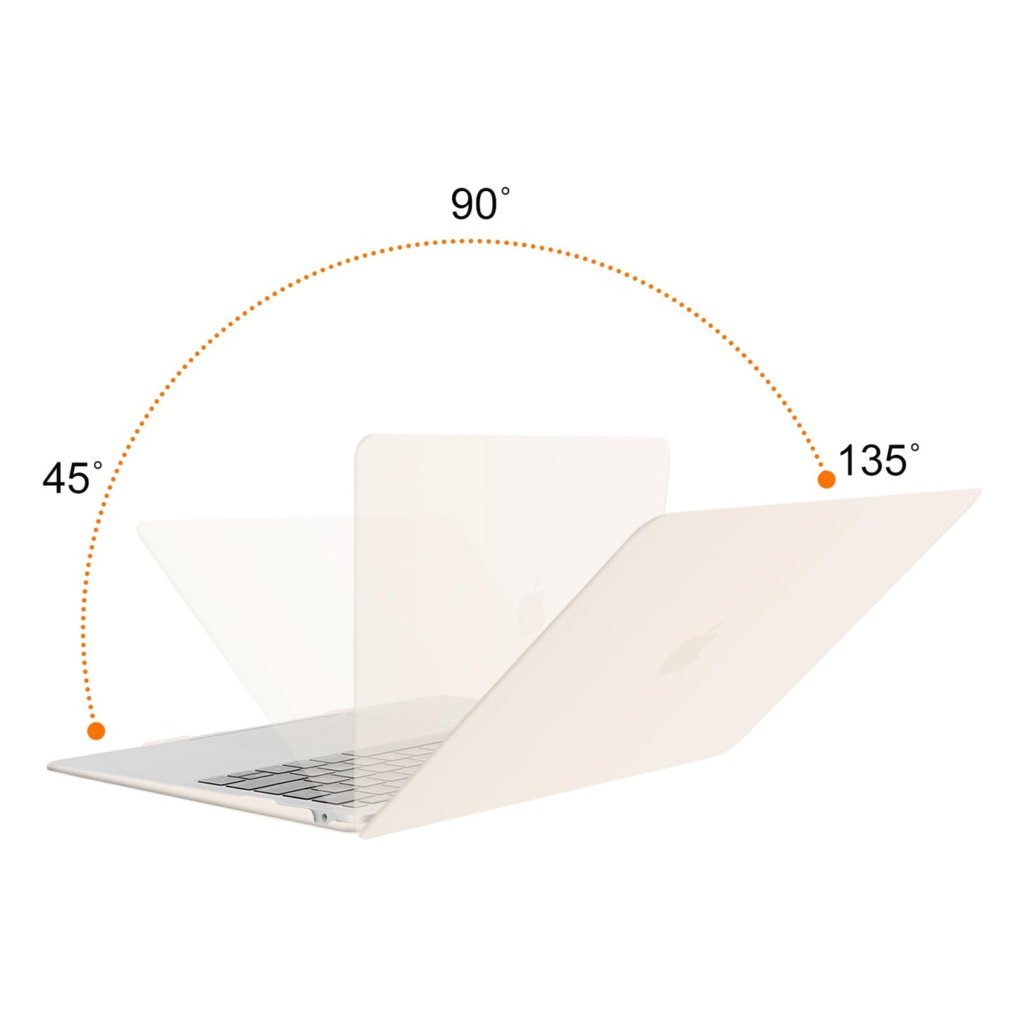MOSISO Compatible with MacBook Air 13 inch Case M1 Chip 2021-2018 Release A2337 A2179 A1932, Plastic Hard Shell&Keyboard Cover&Screen Film&Storage Bag for MacBook Air 13.3 inch Case, Beige