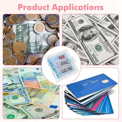 Blue Mini Money Saving Binder with 25 Envelopes - $1000 Capacity, Reusable