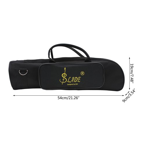 caralin Trumpet Carrying Bag Waterproof Trumpet Gig Bag Padded Musical Bag Wind Instrument Case with Adjustable Shoulder Straps Oxford Cloth