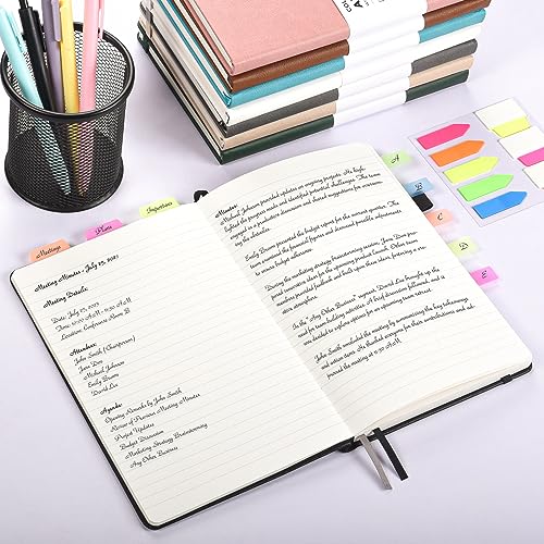 12 Pack Journal Notebooks for Work with 12 Pens, A5 Hardcover Notebook£¬Business Notebooks Bulk, College Ruled Notebook for Men, Leather Journal for Writing, 160 Pages, 100GSM Thick Paper (5.7" x 8.3")