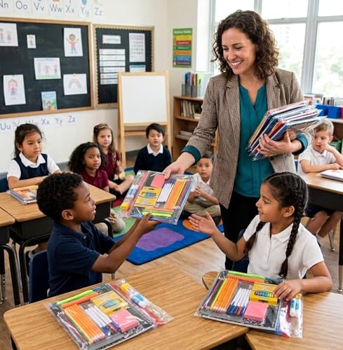 20 Pack School Supplies Set for K-12 Students with Pencils, Notebooks & More