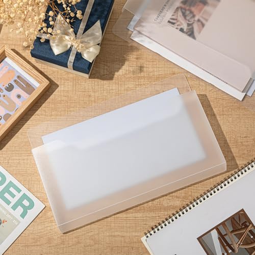 Magnetic File Holder Wall Mount - Clear 13.8 x 8.3 Inch Horizontal Organizer