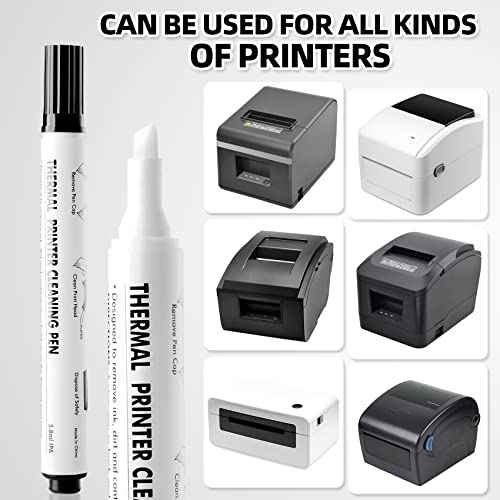 Thermal Printer Cleaning Pen,Printer Printhead Cleaning Pen for Card Printer,Label Bar Code Printer Cleaning Pen, IPA Reuse Clean Pen Card Printer Cleaning Kit (10PCS)