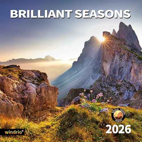 2026 Wall Calendar,Calendar 2026, November 2025 - December 2026, Wall Calendar Brilliant Seasons, 12" x 24" Opened,Full Page Months Thick & Sturdy Paper for Gift Perfect Calendar Organizing & Planning