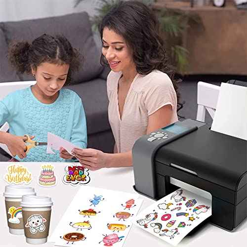 1000 Rounded Corner Half Sheet Labels, Self Adhesive Shipping Label for Laser and Ink Jet Printers, White Blank, 2 Labels Per Sheet (500 Sheet)