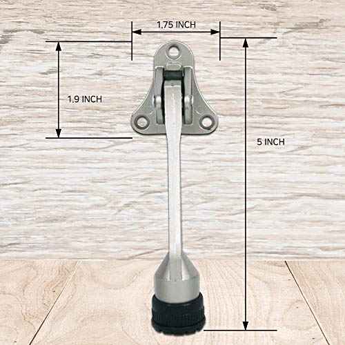 Door Stopper, Kick Down Door Stops for Heavy Doors, with Rubber Tip and Spring Lever, Adjustable, Easy to Set Down and Release, 4-Inch, for Wide Doors (4inch x 30pack, Satin Nickel)