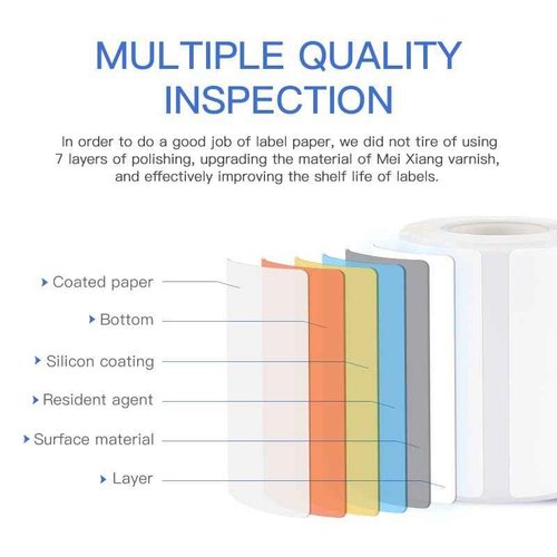 9Rolls White Label 50x30mm for NIIMBOT B1 B21 B3S Label Maker,Waterproof,Self-Adhesive Label Paper Office and Home Labeling Tape Replacement.