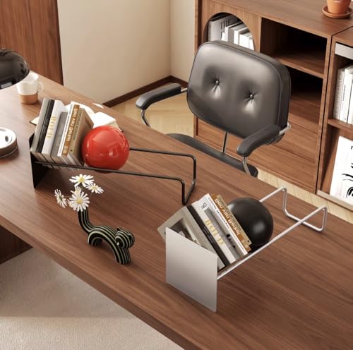 Sekcrlaumix Red Stainless Steel Desktop Magazine Rack & Book Organizer - 18.9 Inches