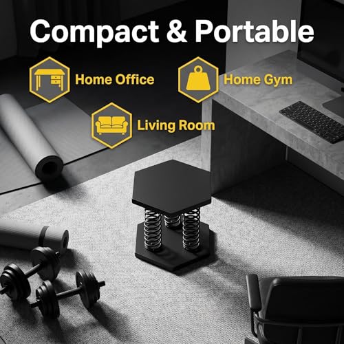 Deep Squat Stool with Springs – Posture Support, Core Activation, Pre-assembled Stainless Steel
