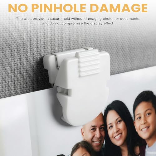 Darlingao 12 Pack Plastic Cubicle Clips for Fabric Office Panels & Wall Mounts