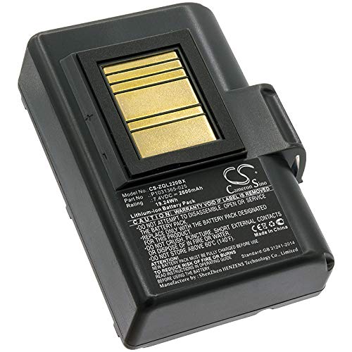 Gmmhhs Replacement Battery for Zebra QLN220, QLn220HC, QLN320, QLn320HC, ZQ500, ZQ510, ZQ520, ZQ521, ZQ610, ZQ610HC, ZQ620, ZQ620HC, ZR628, ZR638, P/N: P1023901, P1023901-LF 2600mAh/7.4V