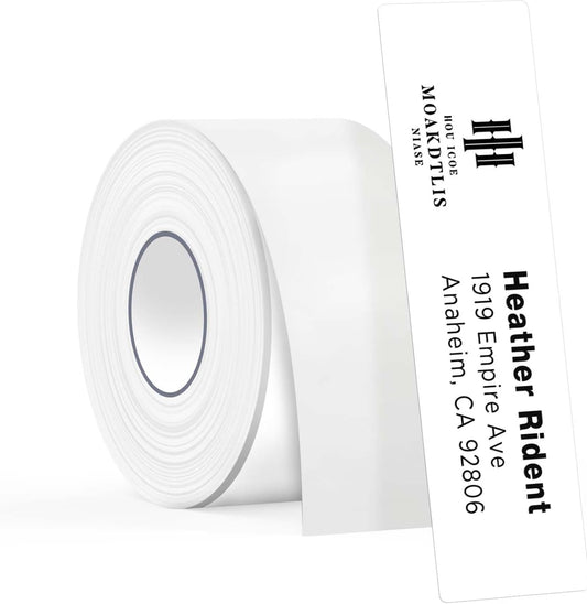 SUPVAN Personalized Address Labels - Waterproof, Highly Adhesive, 1'' X 4-1/8'' | 70 Blank Labels/Roll