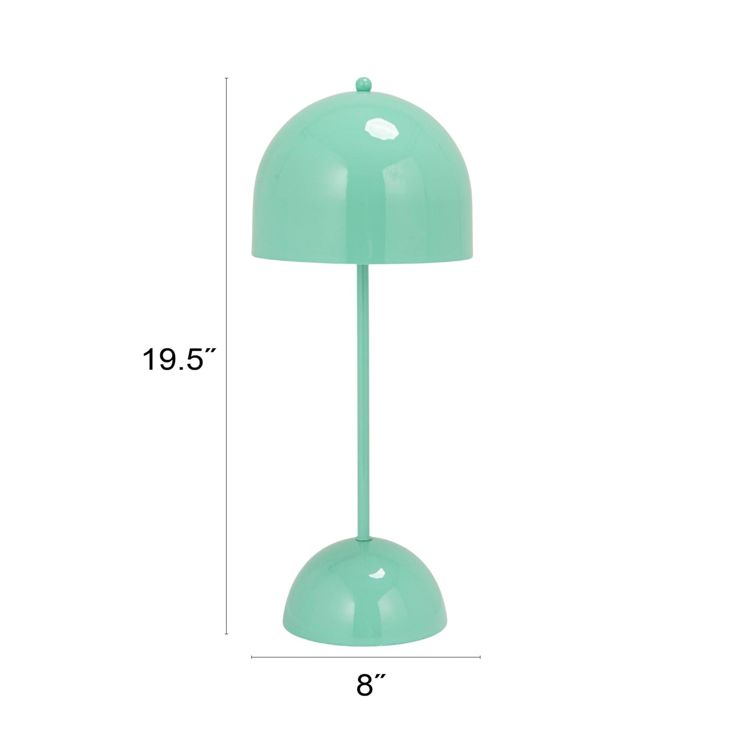 Creative Co-Op Large Metal LED Table Lamp with Inline Switch, Green Finish