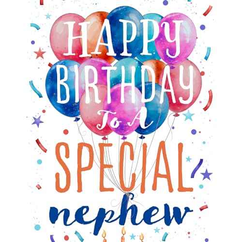 Prime Greetings Nephew Birthday Card, Made in America, Eco-Friendly, Thick Card Stock with Premium Envelope 5in x 7.75in, Packaged in Protective Mailer