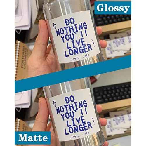QYH Printable Vinyl Sticker Paper for Inkjet Printer Glossy 120 Sheets Adhseive White Labels 8.5"x11" Decal Paper