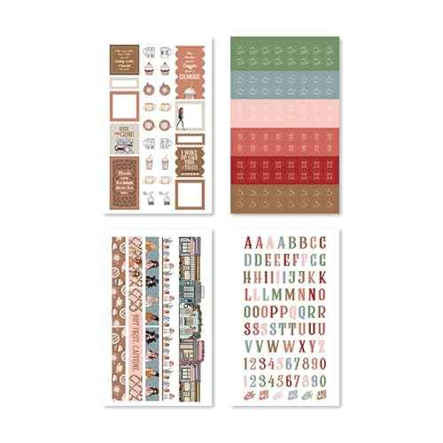 Rongrong Coffee Planner Stickers Book for Planners, Calendars, Journals and Projects ? Premium Quality Hand Drawn Perfect for Caffeine Lovers ? Scrapbook Accessories ? 24 Sheets