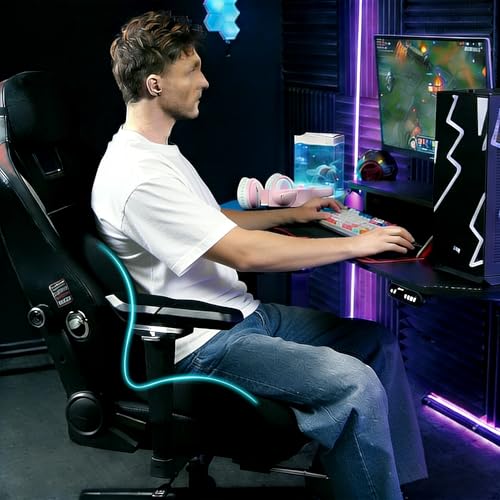 BankQF Black Ergonomic Seat Cushion with Lumbar Support – Coccyx Relief