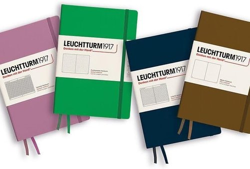 LEUCHTTURM1917 - A5 Hardcover Notebook with Numbered Pages for Writing - Deep Sea, Ruled Paper
