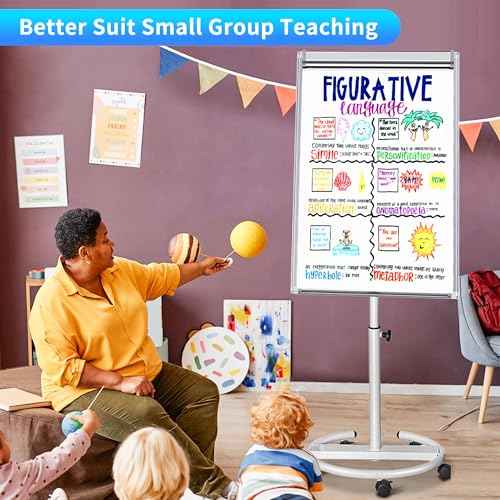 maxtek Mobile Dry Erase Board ? 40x28 inches Magnetic Portable Whiteboard Stand Easel White Board Flipchart Easel Board with 25 Sheets Paper Pad for School Supplies