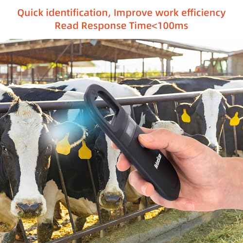 NetumScan Upgraded Pet Microchip Reader Scanner, 256 Data Storage Animal Tag Scanner Rechargeable Handheld Pet Chip ID Scanner with Stable OLED Display for ISO 11784/11785,FDX-B and ID64 RFID EMID
